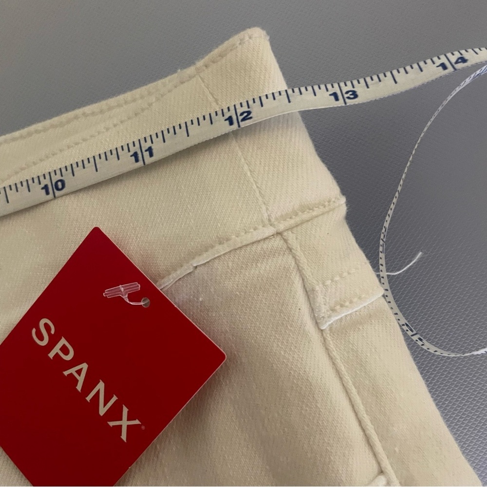 NWT Spanx distressed skinny jeans white XS - Picture 7 of 10
